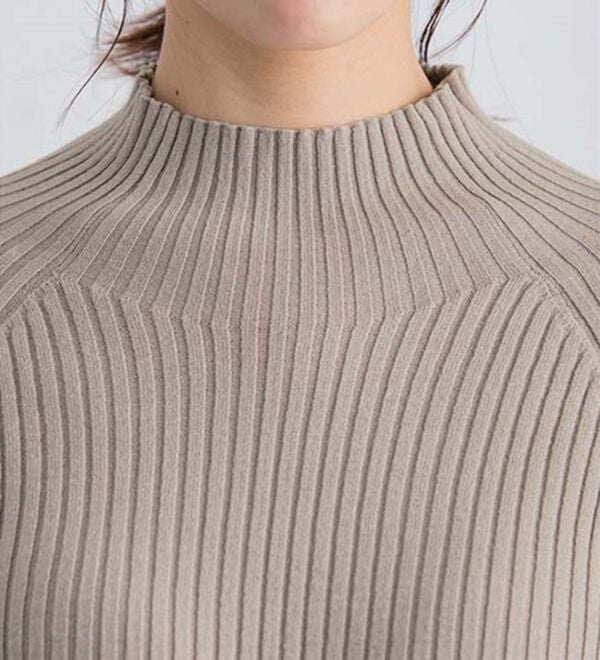 Pierrot（ピエロ）の「着回しストレッチリブハイネックニット（ニット・セーター）」｜詳細画像