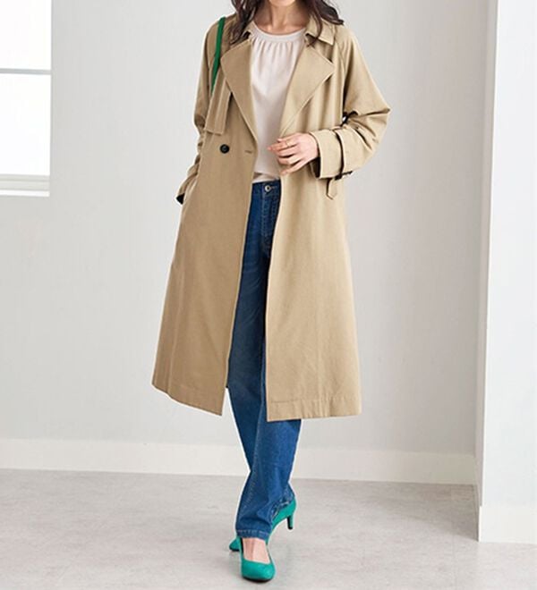 BELLUNA（ベルーナ）の「バックレースデザイン華やぎトレンチコート（ロングコート）」｜詳細画像