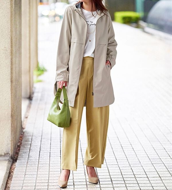 BELLUNA（ベルーナ）の「はっ水加工ボンディング素材ロング丈パーカー（ハーフコート）」｜詳細画像