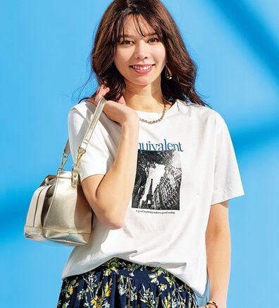 BELLUNA（ベルーナ）の「ヒンヤリ！綿１００％大人フォトプリントＴシャツ（Tシャツ）」