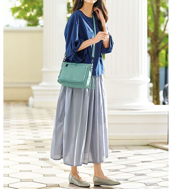 BELLUNA（ベルーナ）の「４Ｅ牛革編み込みメッシュパンプス（パンプス）」｜詳細画像