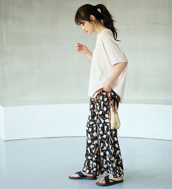 BELLUNA（ベルーナ）の「【快適Ｌａｂ．】ドライワッフル素材ドルマンプルオーバー（カットソー）」｜詳細画像