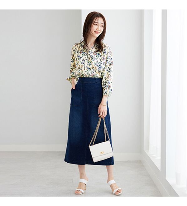 BELLUNA（ベルーナ）の「レーヨン素材ギャザーデザインブラウス（ブラウス）」｜詳細画像