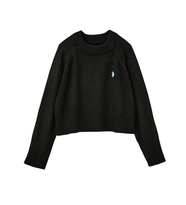 GeeRA（ジーラ）の「【ＵＳ．ＰＯＬＯ　ＡＳＳＮ】ショート丈ニット（ニット・セーター）」｜詳細画像