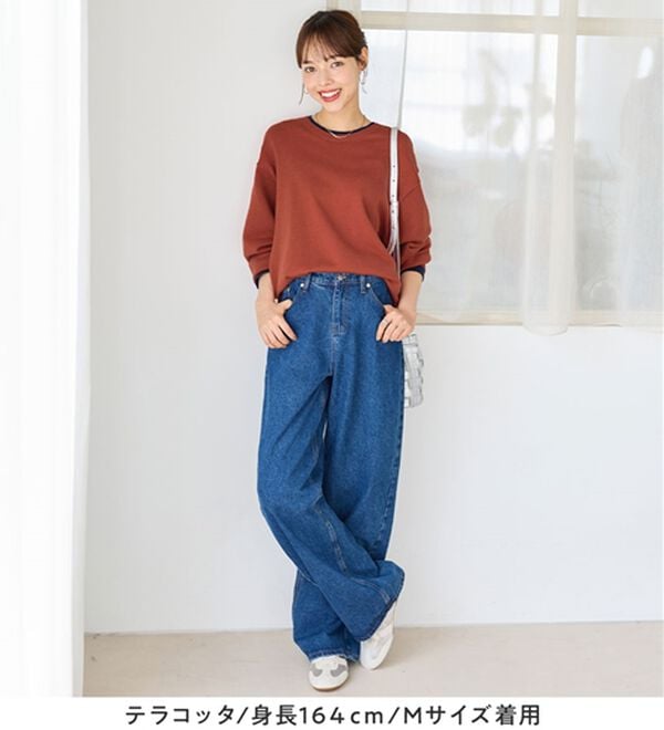 Viola e Viola（ヴィオラ エ ヴィオラ）の「【ゆったり着られる！】洗える！レイヤード風ニット（ニット・セーター）」｜詳細画像