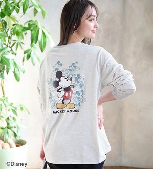 BELLUNA（ベルーナ）の「＜Ｄｉｓｎｅｙ＞【ミッキー】プリントビックTシャツ（カットソー）」｜オートミール
