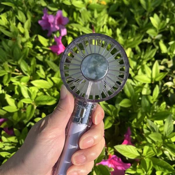 iellio（イエリオ）の「冷却プレート付クリアファン＜ハンディファン・ハンディ扇風機＞（扇風機・サーキュレーター）」｜詳細画像