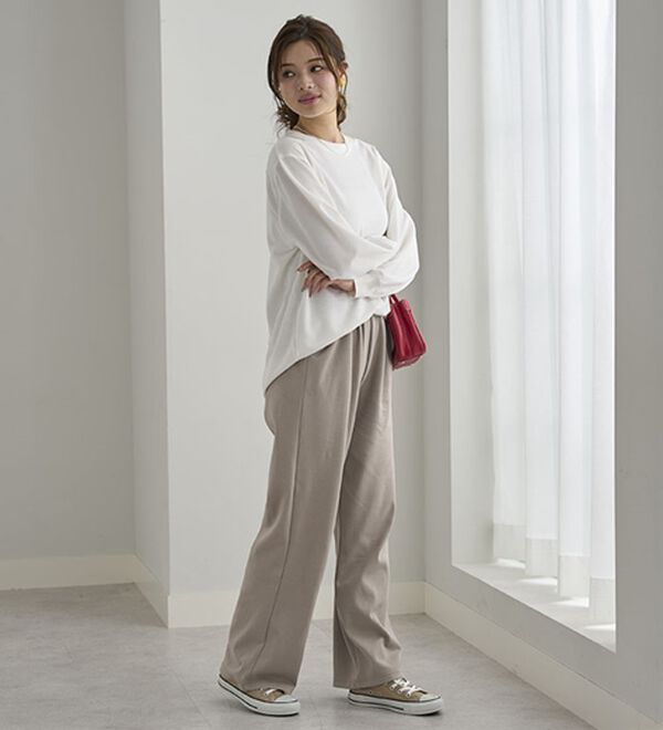 BELLUNA（ベルーナ）の「【メルティポンチ】イージーパンツ（フルレングスパンツ）」｜詳細画像