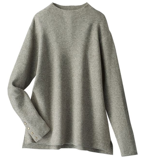 BELLUNA（ベルーナ）の「もちもち袖ボタンニットプルオーバー（ニット・セーター）」｜詳細画像