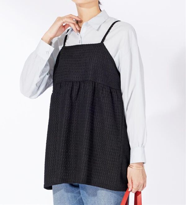 BELLUNA（ベルーナ）の「ジャカード素材ペプラムビスチェ（タンクトップ・キャミソール）」｜詳細画像