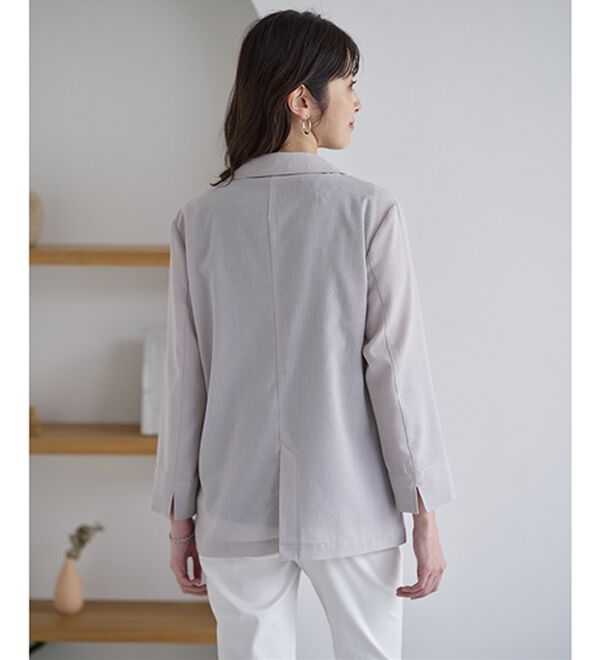 BELLUNA（ベルーナ）の「涼しげサッカー素材ウォッシャブルサマージャケット（その他ジャケット）」｜詳細画像