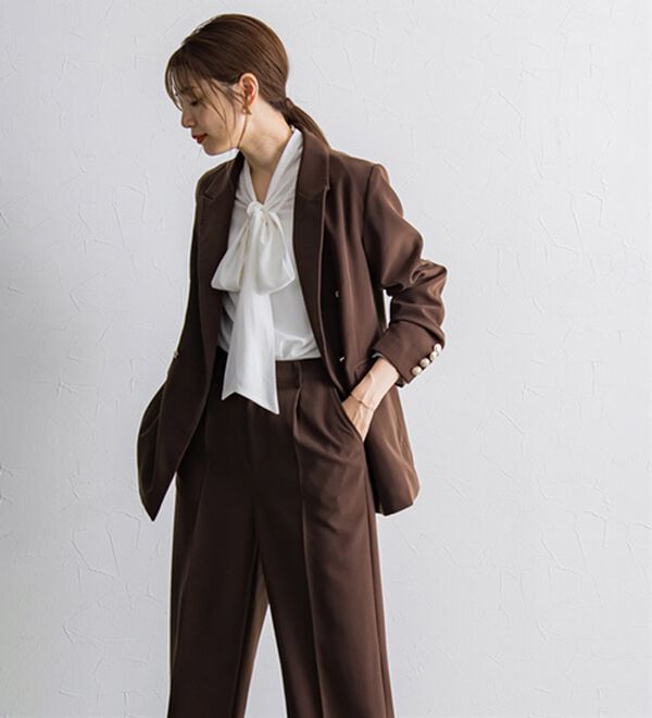 Pierrot（ピエロ）の「選べる柄２ｗａｙリボンブラウス（ブラウス）」｜詳細画像