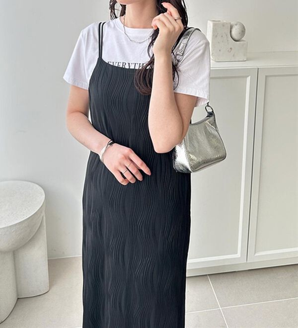 GeeRA（ジーラ）の「ウェーブジャガードキャミワンピース（その他ワンピース）」｜詳細画像