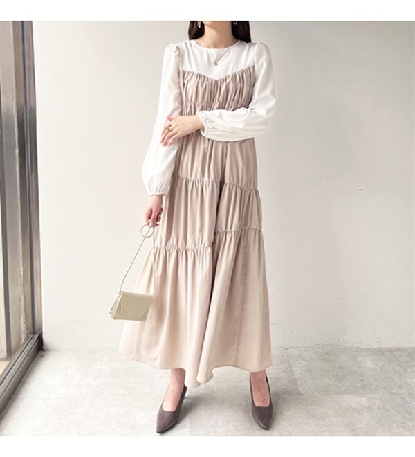 GeeRA（ジーラ）の「オケージョンにも対応！コルセット風デザインワンピ（その他ワンピース）」｜詳細画像