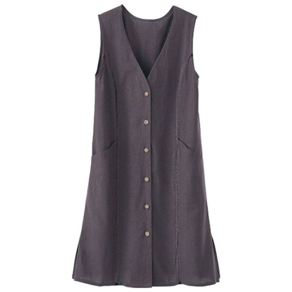 BELLUNA（ベルーナ）の「すっぽりカバー涼やかリネン混チュニックベスト（ジャンパースカート）」｜詳細画像