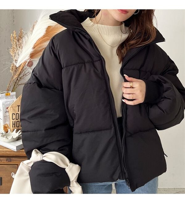 GeeRA（ジーラ）の「スタンドカラーフェイクダウンジャケット（ダウンコート・ジャケット・ベスト）」｜詳細画像