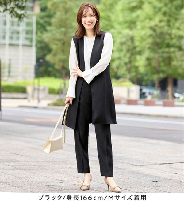 Viola e Viola（ヴィオラ エ ヴィオラ）の「美ラインを叶える！ロングベストセットアップ（パンツスーツ）」｜詳細画像