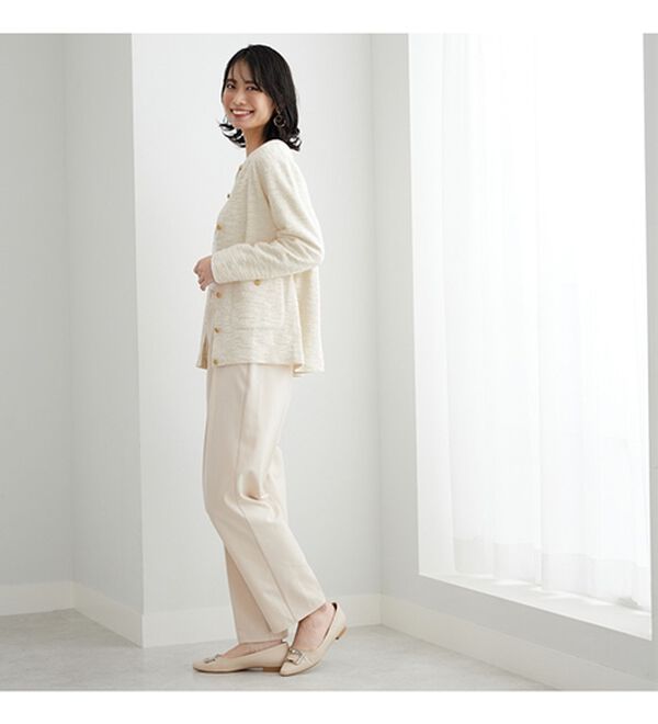 BELLUNA（ベルーナ）の「ラクなのにきちんと見え！カットツイード素材カーディガン（その他カーディガン）」｜詳細画像