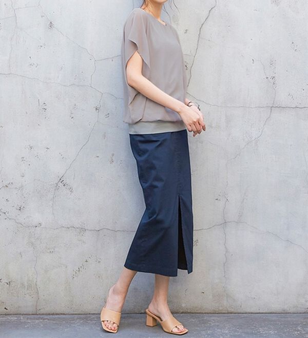 RANAN（ラナン）の「シフォン使いふんわり袖プルオーバー（カットソー）」｜詳細画像