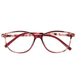 「薄くて軽い強度数老眼鏡　ケース付（その他ファッション小物）」｜レッド系ベッコウ調