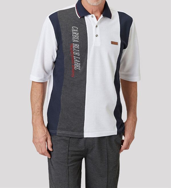 「＜カルビア＞夏素材で快適！毎日活躍切替デザインホームスーツ（メンズルームウェア）」｜詳細画像