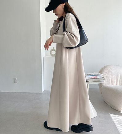 GeeRA（ジーラ）の「1枚で決まる！ハーフジップフレアワンピース（カットソーワンピース）」