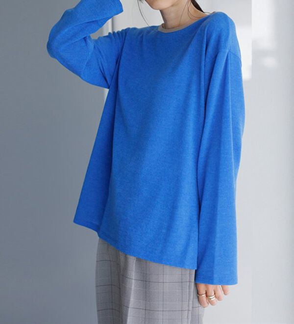 RANAN（ラナン）の「配色使いニットソープルオーバー（カットソー）」｜詳細画像