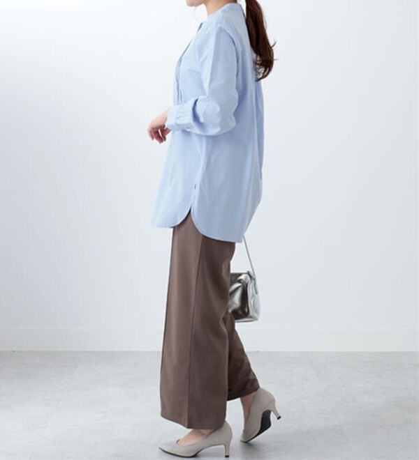 BELLUNA（ベルーナ）の「綿レーヨン素材ピンタックシャツチュニック（チュニック）」｜詳細画像