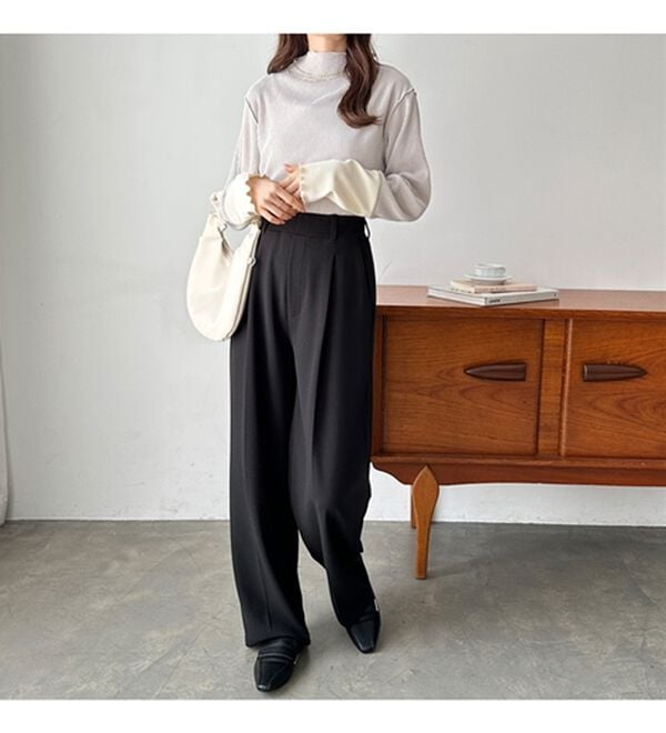 GeeRA（ジーラ）の「異素材ドッキング配色メロープルオーバー（カットソー）」｜詳細画像