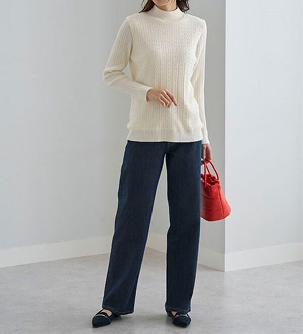 BELLUNA（ベルーナ）の「洗える！裏ベロアあったかセーター（ニット・セーター）」｜詳細画像