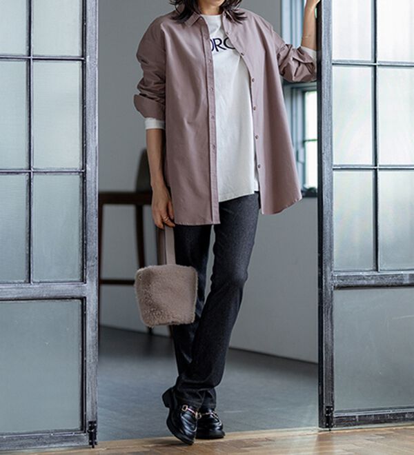 BELLUNA（ベルーナ）の「【選べる裏側】ぐん伸びニットデニムパンツ（フルレングスパンツ）」｜詳細画像