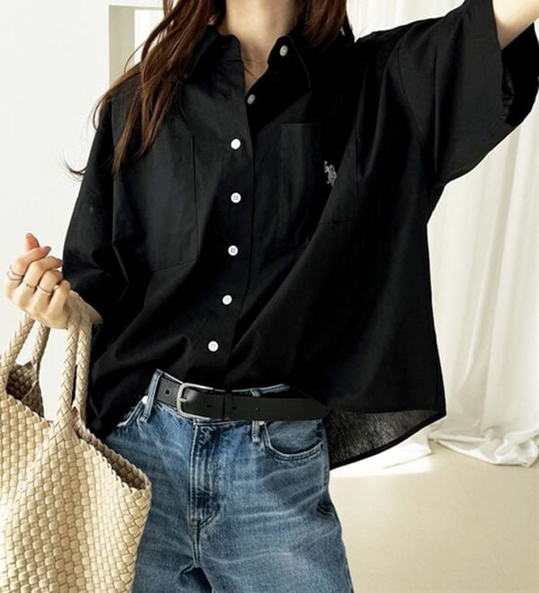 GeeRA（ジーラ）の「【ＵＳ．ＰＯＬＯ．ＡＳＳＮ】オーバーサイズ半袖シャツ（シャツ）」｜詳細画像