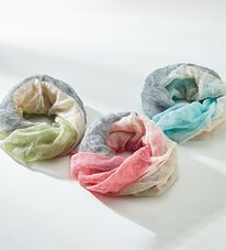 ルフラン（ルフラン）の「洗えるリネンシルク３色スヌード（ストール・スカーフ・マフラー）」