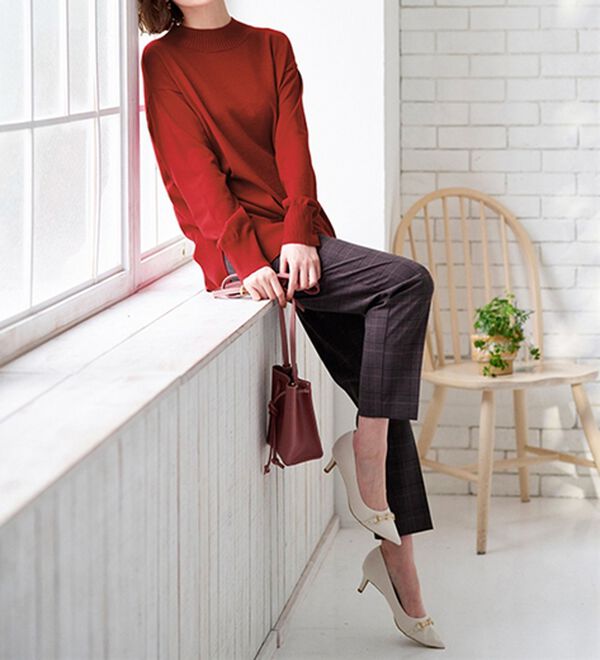 BELLUNA（ベルーナ）の「もちもち素材ハイネックニットプルオーバー（ニット・セーター）」｜詳細画像