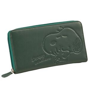 「スヌーピー　スマホが入る本革多機能財布（財布・パスケース）」｜オリーブ