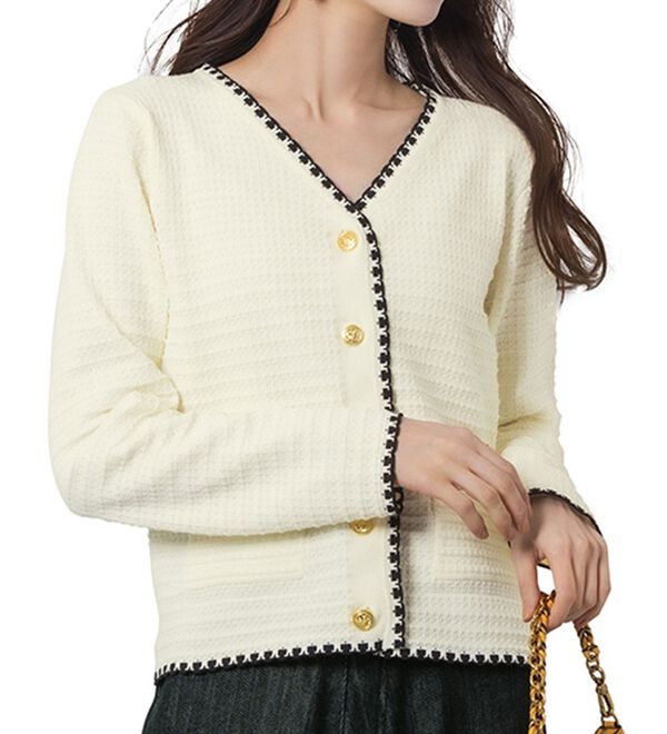 RANAN（ラナン）の「ツイード風配色ニットカーディガン（ニットカーディガン）」｜詳細画像