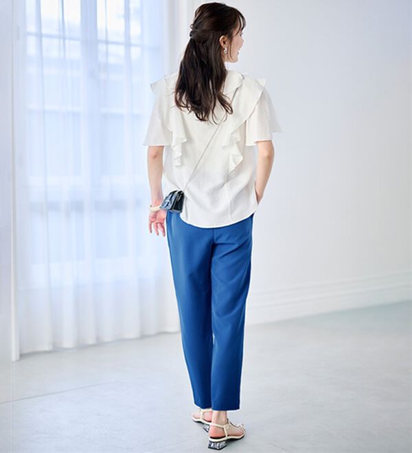 RANAN（ラナン）の「【選べる股下】美脚シルエットタックパンツ（フルレングスパンツ）」｜詳細画像