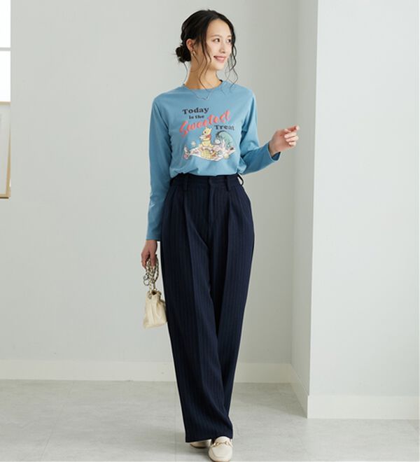 BELLUNA（ベルーナ）の「＜Ｄｉｓｎｅｙ>【プー】発砲プリント長袖Tシャツ（カットソー）」｜詳細画像