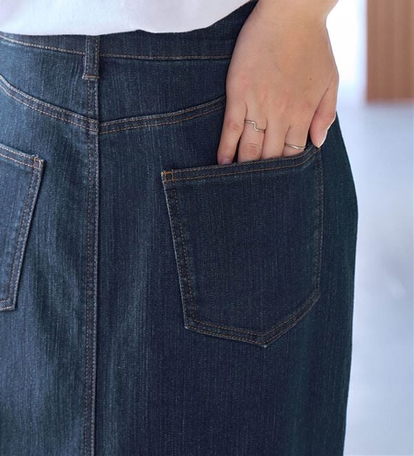 alotta（アロッタ）の「きれいめストレッチカラータイトスカート（ロングスカート）」｜詳細画像