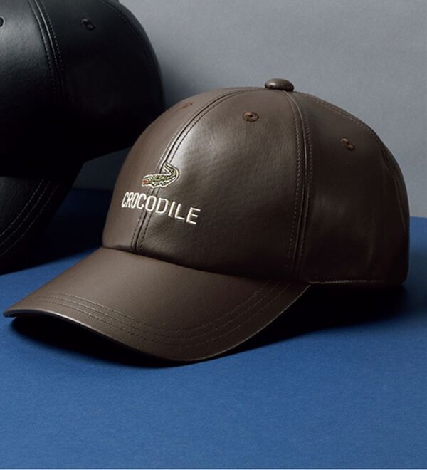 「＜クロコダイル＞高級感のある大人の帽子（メンズ帽子）」｜キャップダークブラウン