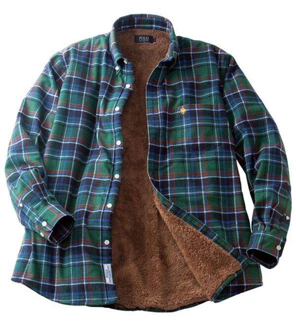 ポロ・ビーシーエス＞裏ボアチェックシャツ - ベルーナ【公式】