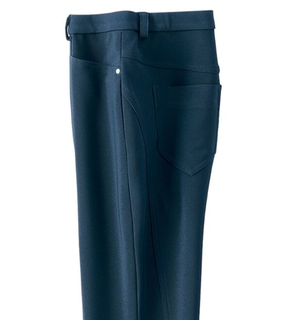 BELLUNA（ベルーナ）の「すっきり伸びる！ハイテンション美脚パンツ　ストレート（フルレングスパンツ）」｜ネイビー