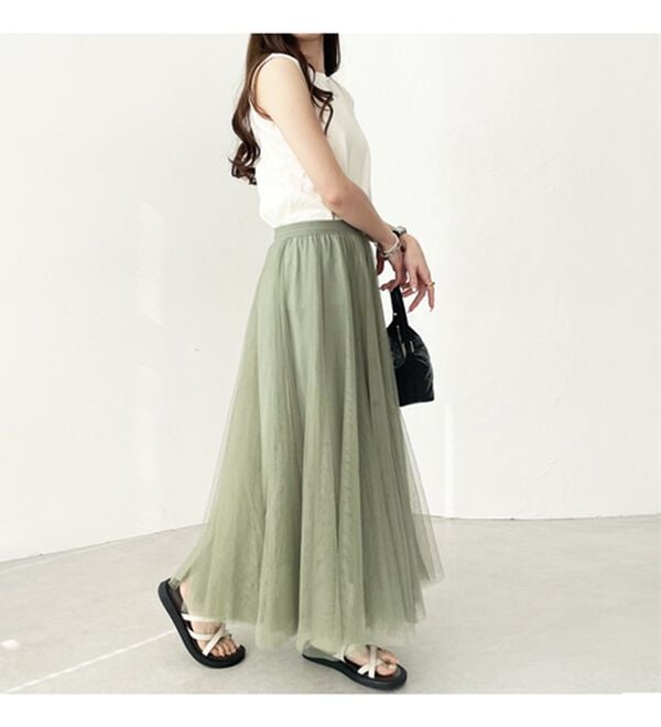 GeeRA（ジーラ）の「フレアーチュールロングスカート（ロングスカート）」｜詳細画像