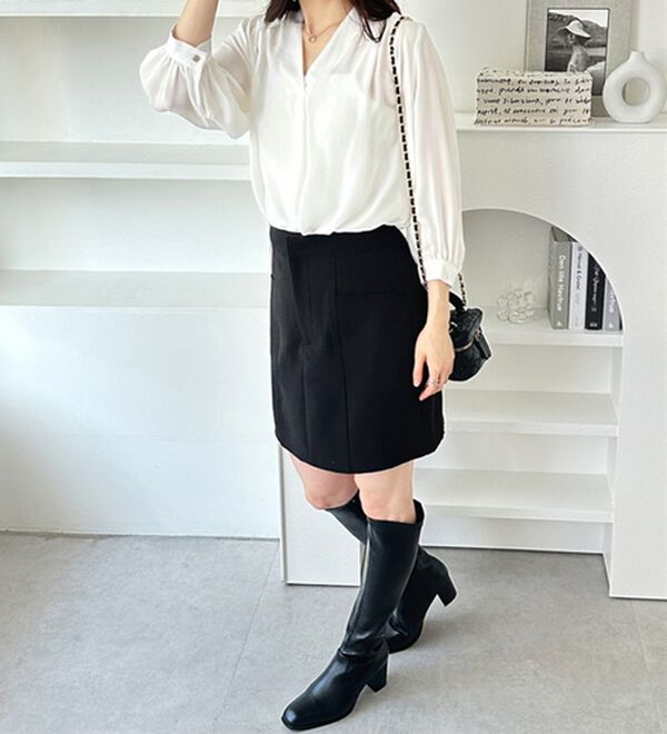 GeeRA（ジーラ）の「シルエットきれい！上品7分袖デザインブラウス（ブラウス）」｜詳細画像