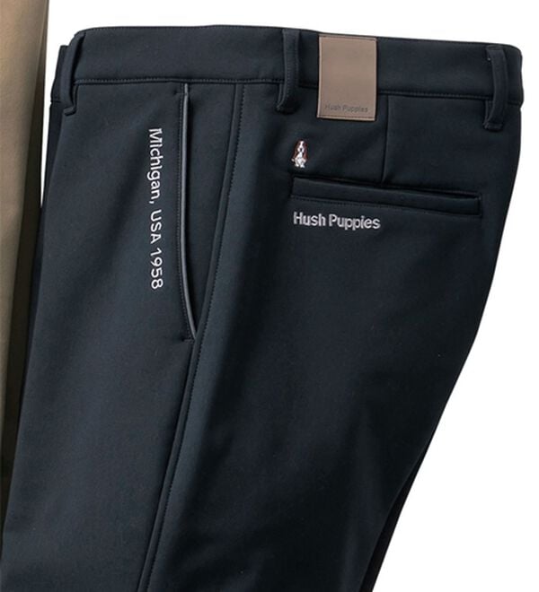 「＜ハッシュパピー＞らくらく暖かチノパンツ（メンズフルレングスパンツ）」｜ネイビー