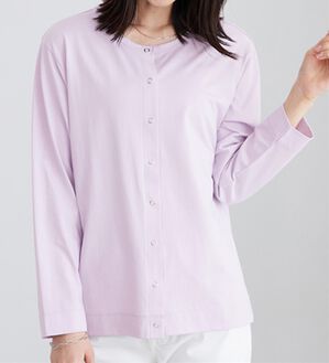 BELLUNA（ベルーナ）の「【接触冷感】ヒンヤリＵＶ対策クルーネックカーディガン（その他カーディガン）」｜ラベンダー