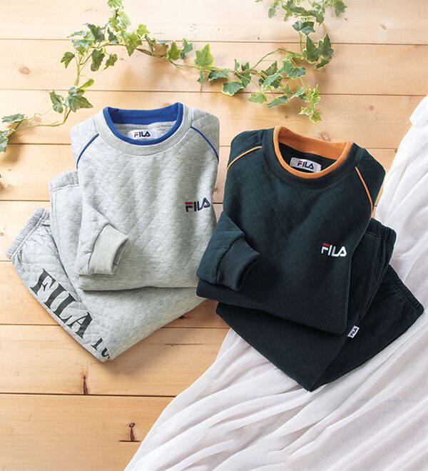 「【２着組】＜フィラ＞肌側綿１００％スポーティパジャマ（メンズルームウェア）」｜詳細画像