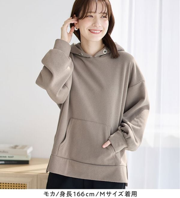 Viola e Viola（ヴィオラ エ ヴィオラ）の「【毛玉になりにくい】ふんわり柔らか裏起毛パーカー（パーカー）」｜詳細画像