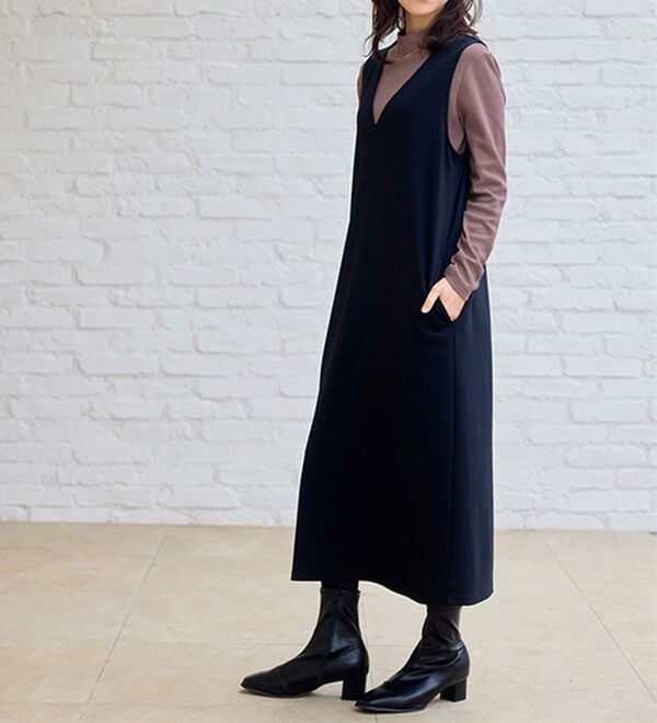 BELLUNA（ベルーナ）の「【選べる衿】肌に優しい綿１００％暖か発熱素材プルオーバー＜ベルホット　コットン＞（カットソー）」｜詳細画像