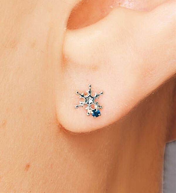 BELLUNA（ベルーナ）の「１８金・プラチナピアス　雪の結晶（イヤリング・ピアス）」｜詳細画像